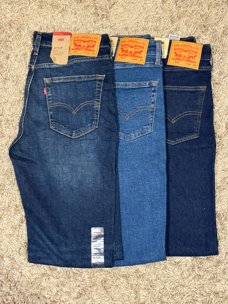 Levi's Original 511 (BLUE) Slim Fit Men's Stretchable Jeans 34W - Quid Mart