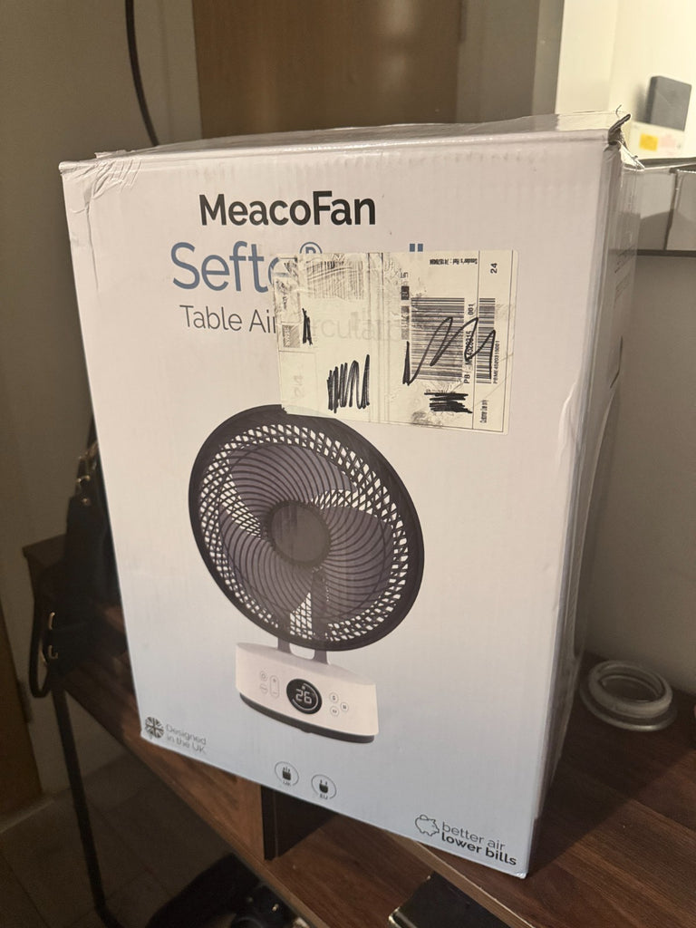 MeacoFan Sefte 10" Table Air Circulator Tabletop Fan, White, 12 Speeds - Quid Mart