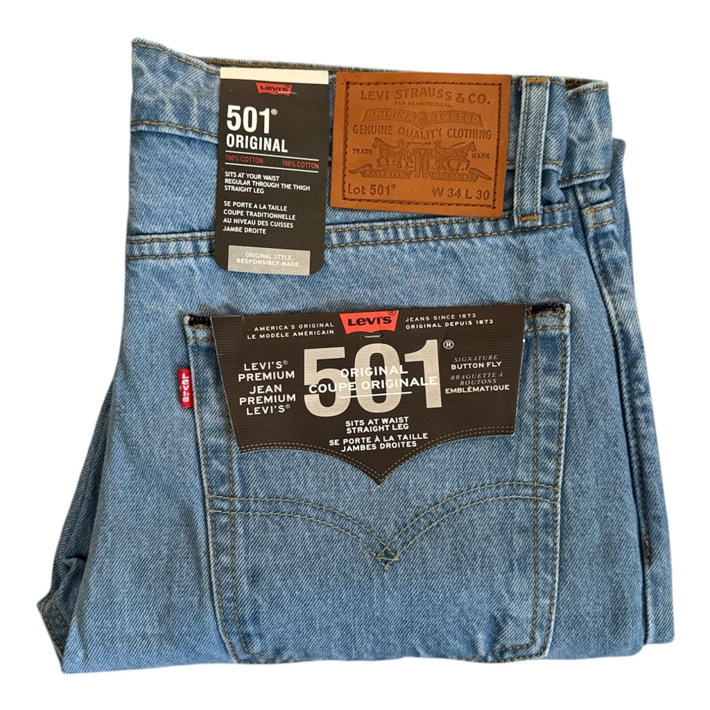 Levi's 501 (Light Blue) Original Men's Regular Fit Jeans - Quid Mart