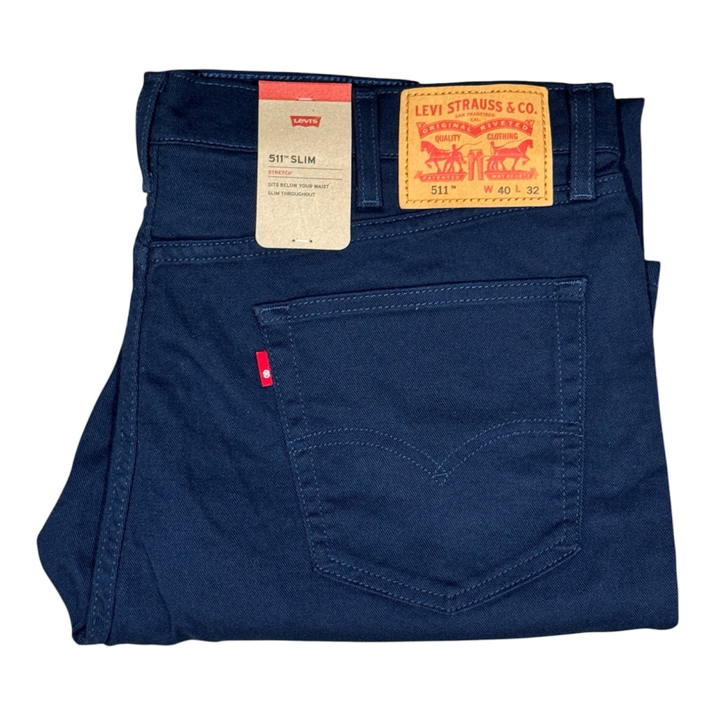 Original Levi's 511 Slim Fit Mens Jeans Navy 40W/32L - Quid Mart