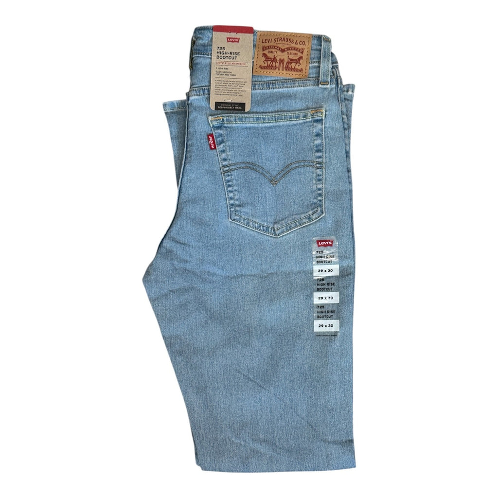 LEVI'S WOMEN'S 725 HIGH RISEBOOTCUT JEANS (SKY BLUE) - Quid Mart