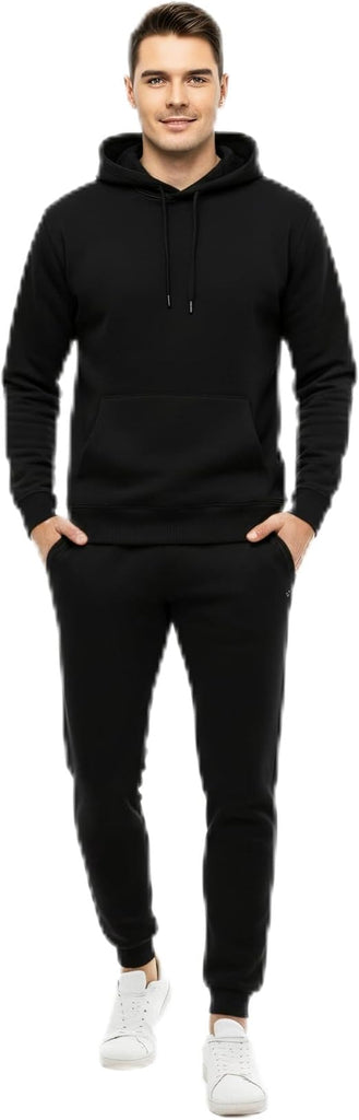 Men’s Black Tracksuit Full Set – Stylish Men’s Tracksuit Set, Comfortable Men Tracksuit, Sportswear Gym Running Tracksuit for Men, Casual Athletic Wear Tracksuit Men’s Outfit