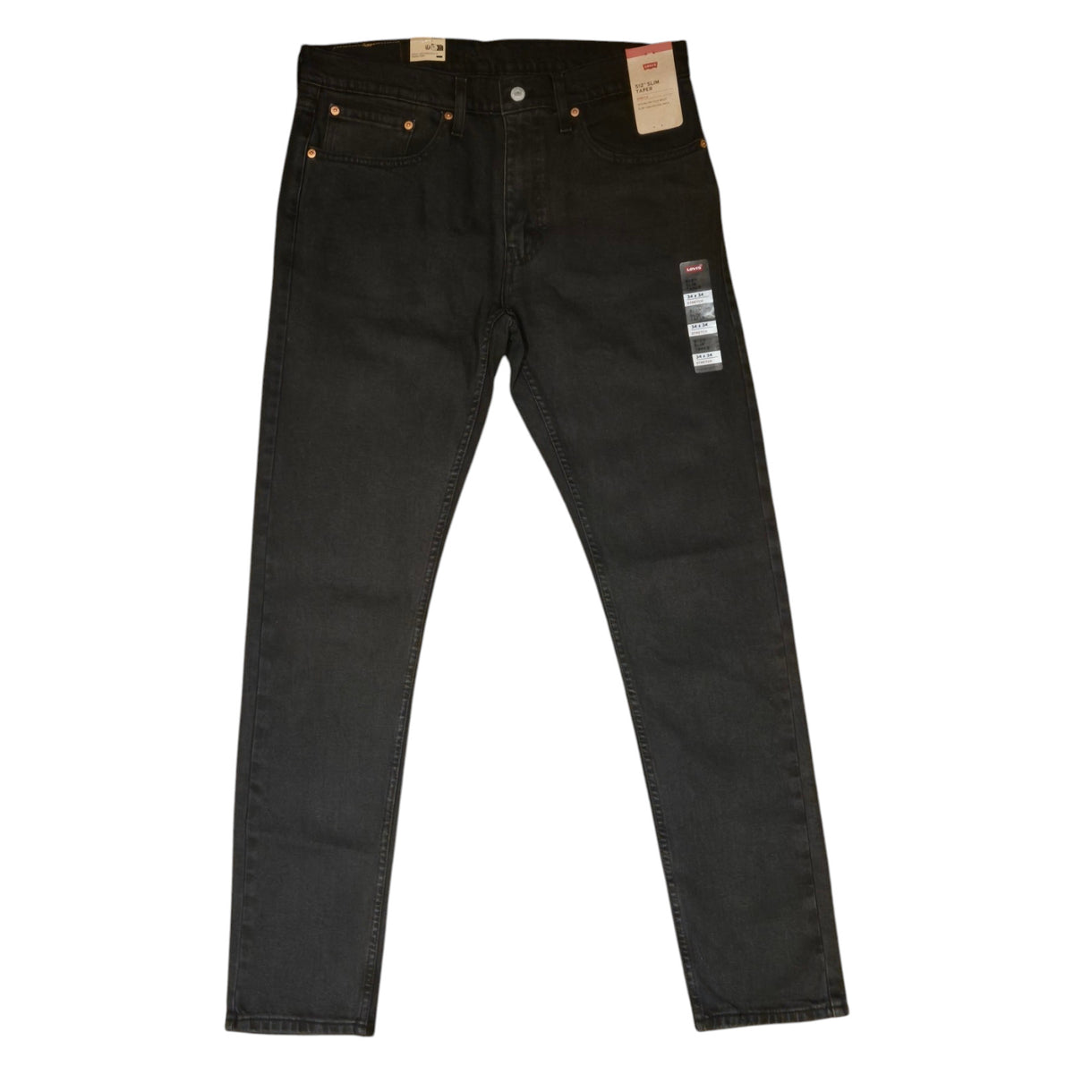Original Levi's 512 Slim Taper (Dull Black) Men's Jeans - Quid Mart