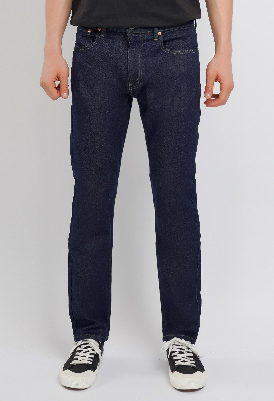 Levi's 502 Slim Fit Mens Stretchable Jeans (BLUE / BLACK) - Quid Mart