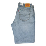 Levi's 514 Light Wash Blue Straight Fit Mens Strectchable Jeans - Quid Mart