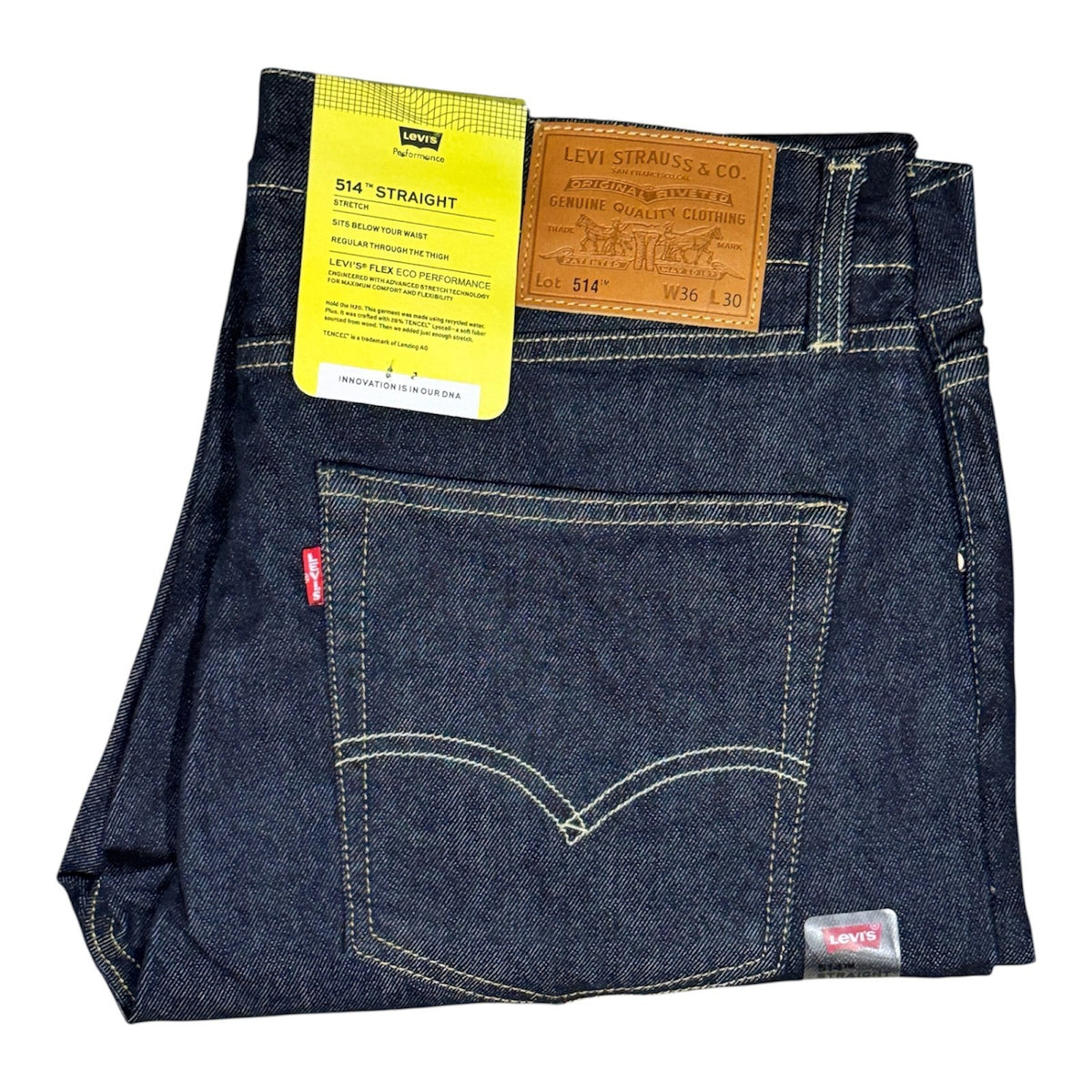 Levi's 514 Light Wash Blue Straight Fit Mens Strectchable Jeans - Quid Mart