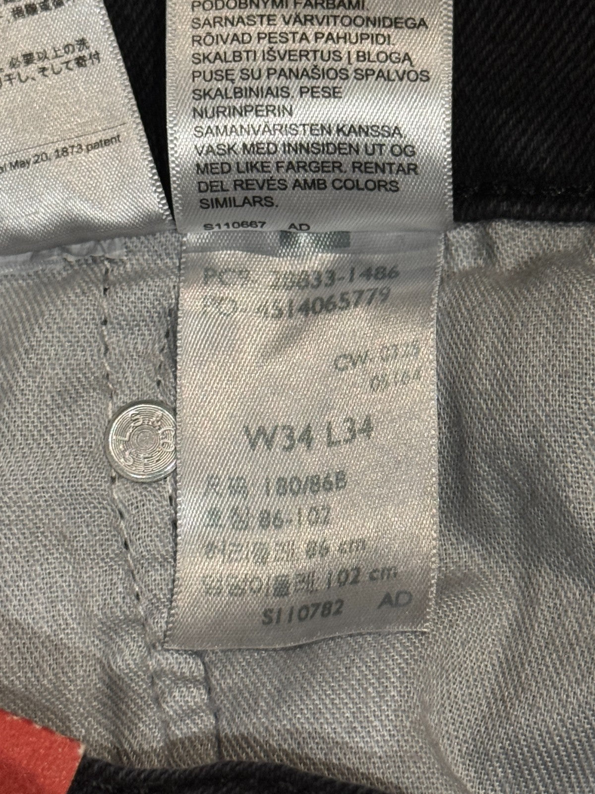Original Levi's 512 Slim Taper (Dull Black) Men's Jeans - Quid Mart