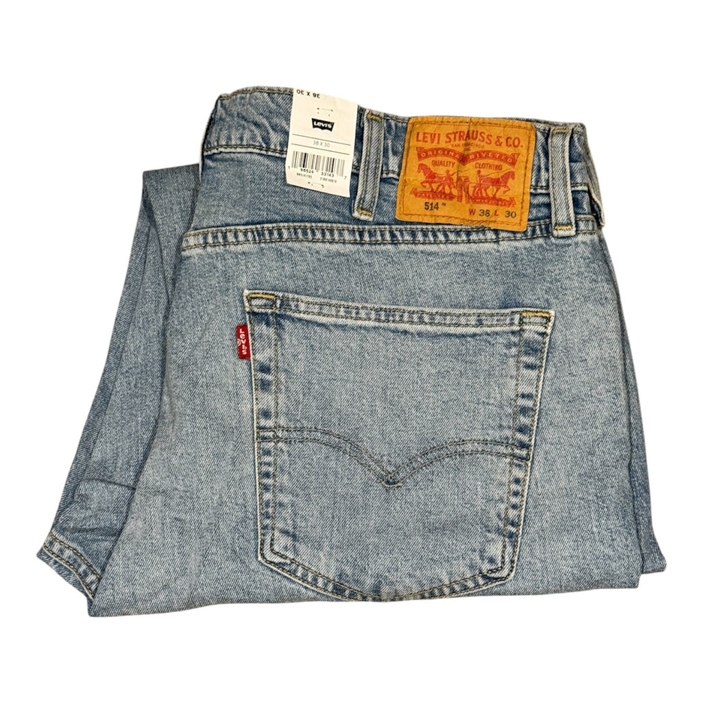 Levi's 514 Light Wash Blue Straight Fit Mens Strectchable Jeans