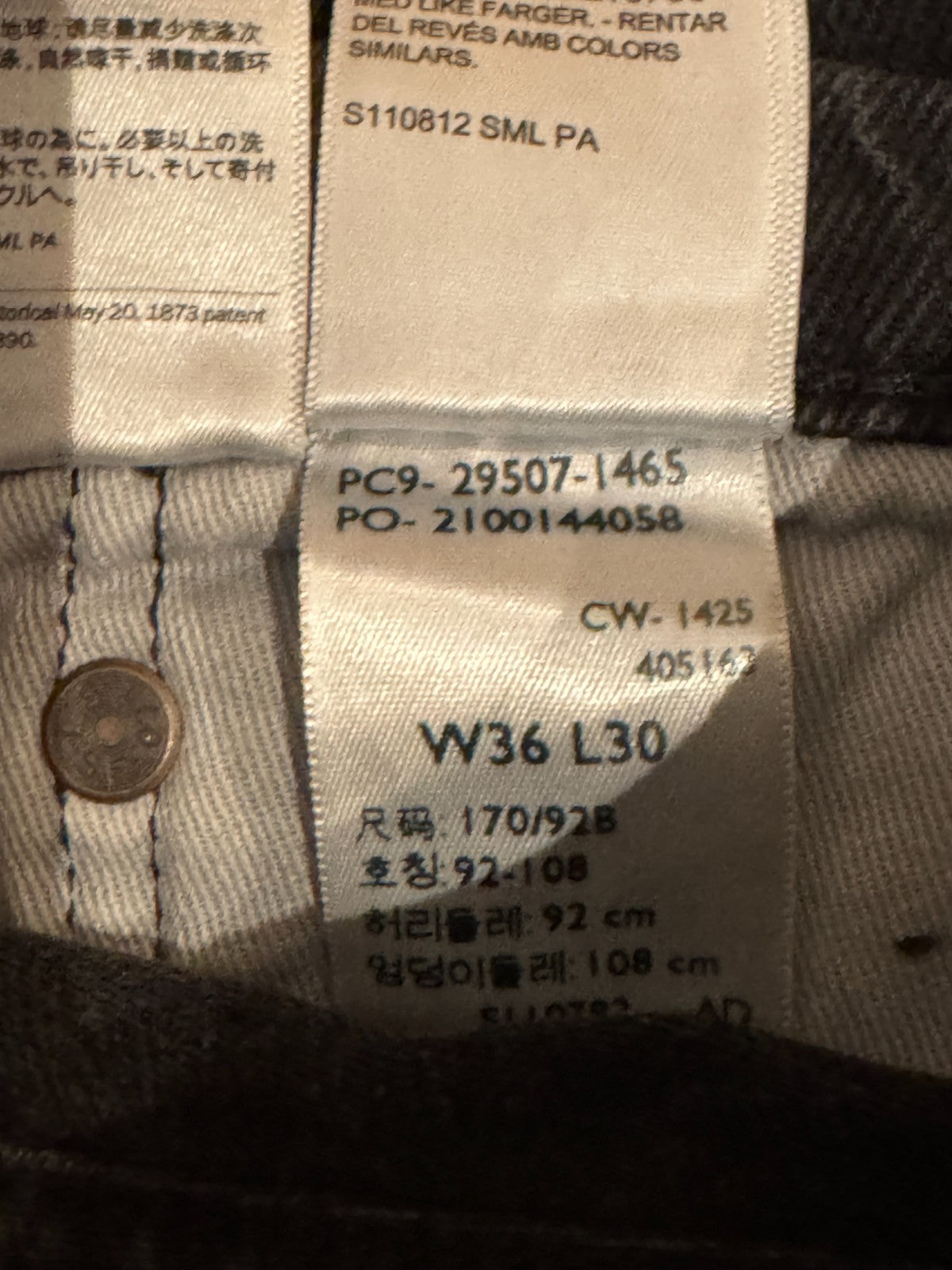 Levi's 502 Slim Fit Mens Stretchable Jeans (DULL BLACK) - Quid Mart