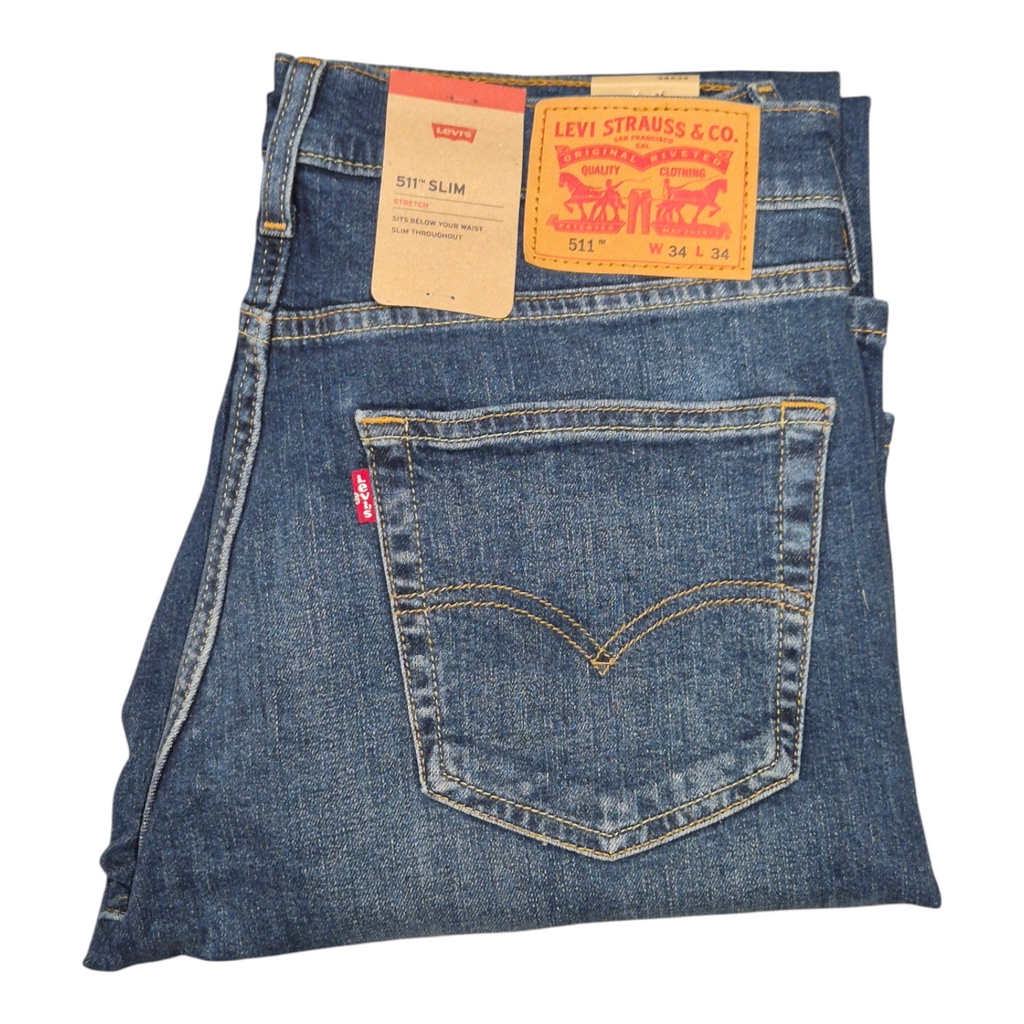 Levis Original 511 (BLUE Shades) Slim Fit Men's Stretchable Jeans (Copy) - Quid Mart