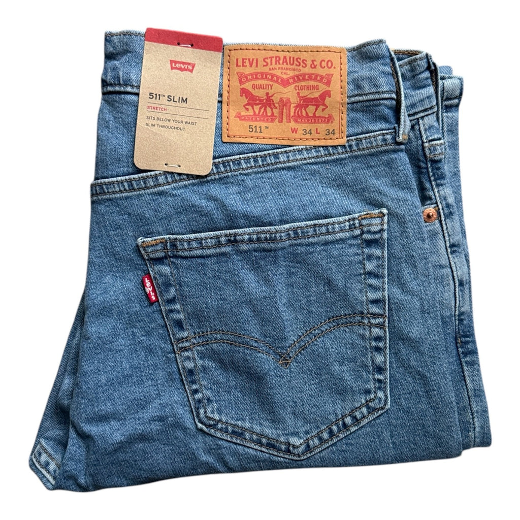 Levis Original 511 (BLUE Shades) Slim Fit Men's Stretchable Jeans (Copy) - Quid Mart