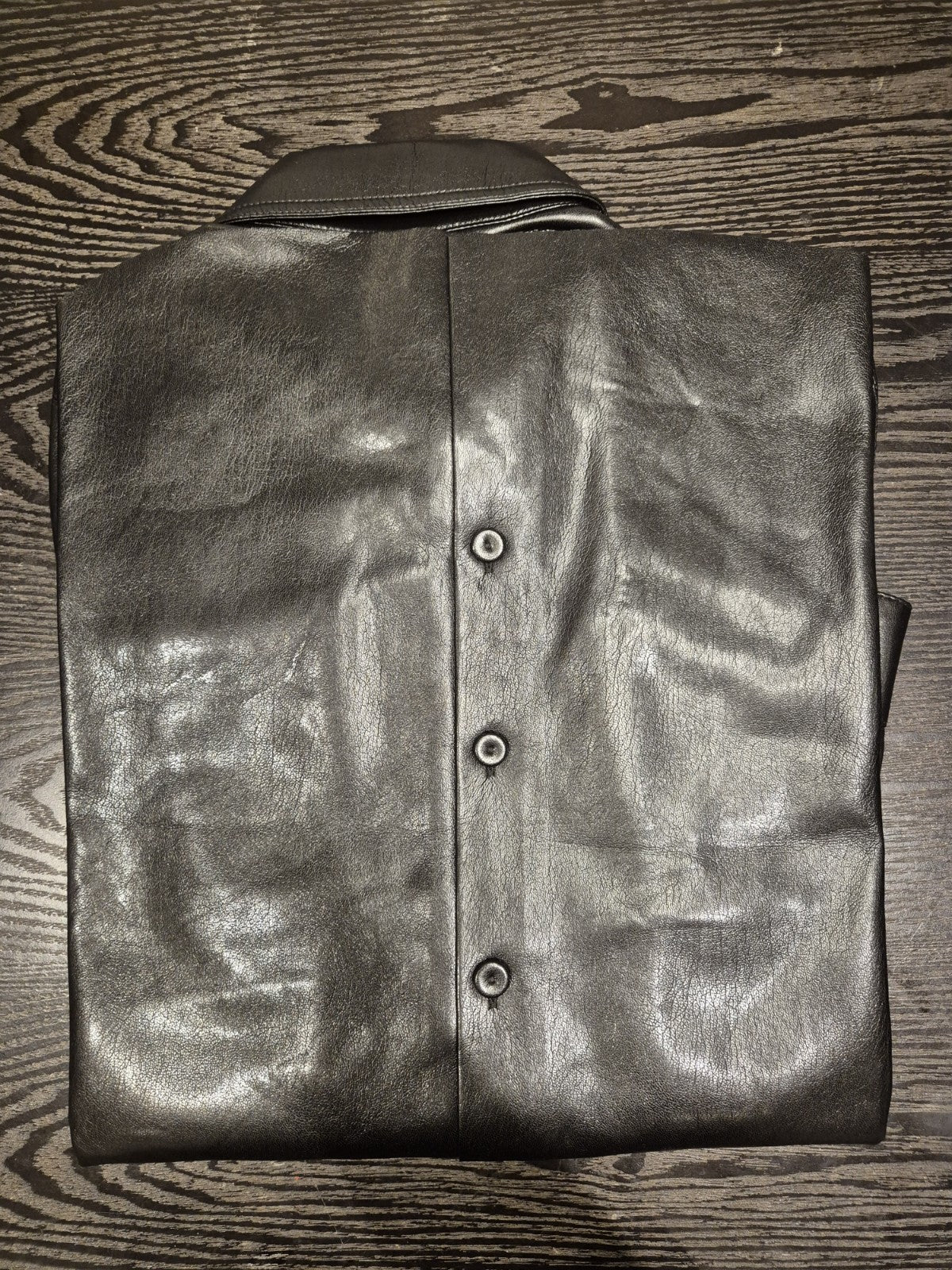 Nanushka Ileka OKOBER Black Alt-Leather Shirt | Size M | RRP £465 | Vegan - Quid Mart