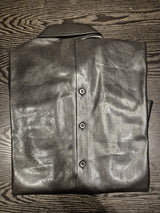 Nanushka Ileka OKOBER Black Alt-Leather Shirt | Size M | RRP £465 | Vegan - Quid Mart