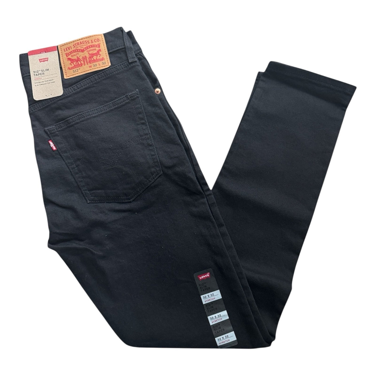 Levi's 512 Slim Taper (Black) Men's Stretchable Jeans all sizes - Quid Mart