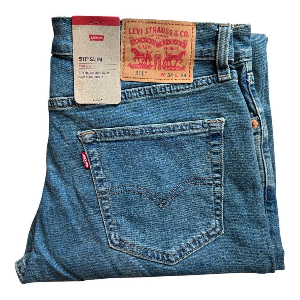 Levis Original 511 (BLUE Shades) Slim Fit Men's Stretchable Jeans (Copy) - Quid Mart