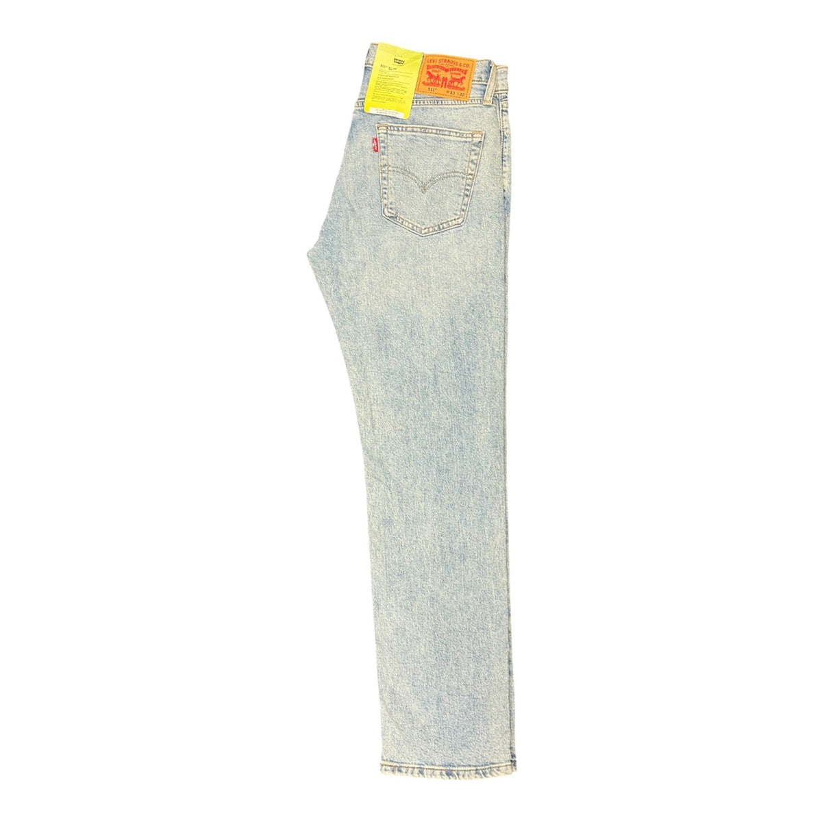 Levi’s 511 Slim Fit Men’s Jeans Medium Wash Stretch Raw Hem Denim - Quid Mart