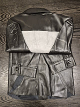 Nanushka Ileka OKOBER Black Alt-Leather Shirt | Size M | RRP £465 | Vegan - Quid Mart