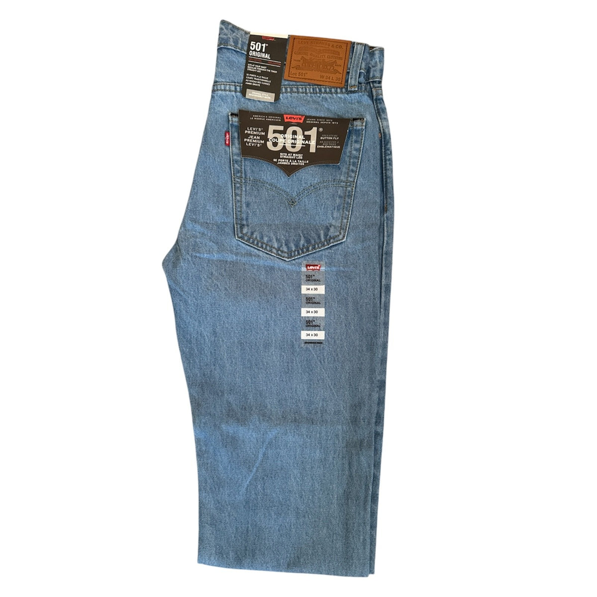 Levi's 501 (Light Blue) Original Men's Regular Fit Jeans - Quid Mart