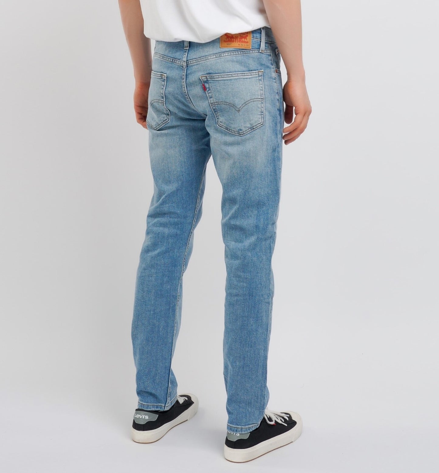 Levi's 502 Slim Fit Mens Stretchable Jeans (BLUE / BLACK) - Quid Mart