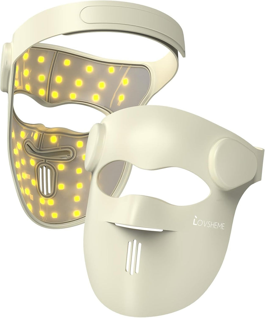 Lovsheme LED Face Mask Red Light Therapy Wireless 9 Modes Anti Aging Skincare