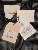 Nanushka Ileka OKOBER Black Alt-Leather Shirt | Size M | RRP £465 | Vegan - Quid Mart