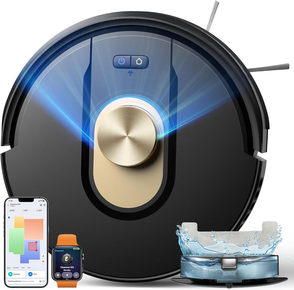 Vexilar W9 Robot Vacuum Cleaner Mop 6000Pa LiDAR Navigation 150min Runtime