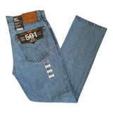Levi's 501 (Light Blue) Original Men's Regular Fit Jeans - Quid Mart