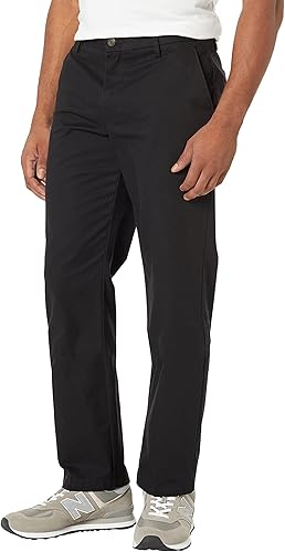 Men's Straight Fit Wrinkle-Resistant Flat-Front Casual Chino Trousers