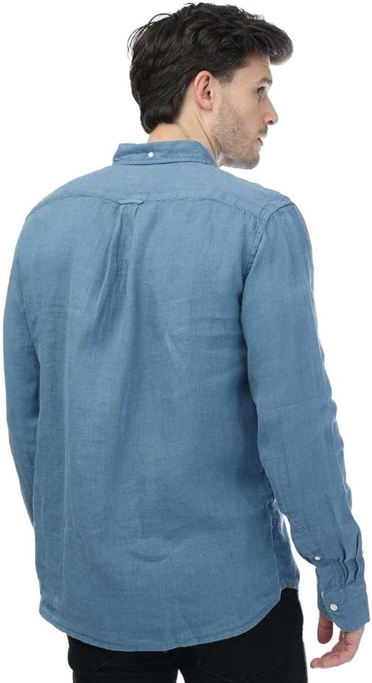 Blue Regular Linen Shirt