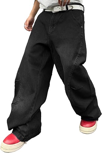 Men’s Baggy Jeans – Casual Loose Fit Denim Pants