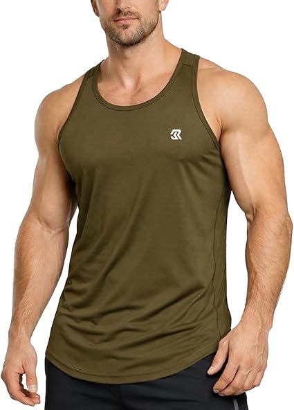 Men's Vest Tank top, Sleeveless Shirt with a Y-Shaped Back, Quick-Drying and Breathable Muscle Vest, Curved Hem, Suitable for Gym, Fitness, and Running.