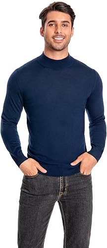 Extrafine Merino Wool Long Sleeve Mock Neck Jumper