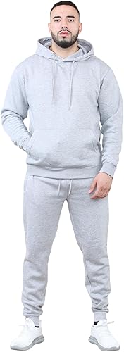 Mens Tracksuit Set Fleece Hoodie Top Bottoms Jogging Joggers Gym Pullover