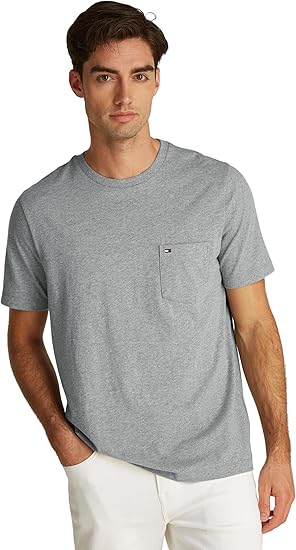 Men’s Short Sleeve Essential Heather Pocket Regular Fit T-Shirt
