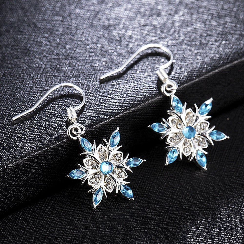 New Korea Sweet Cute Flower Crystal Temperament Geometric Shiny Zircon Earrings Statement Earrings for Women Girl Pendientes - Quid Mart