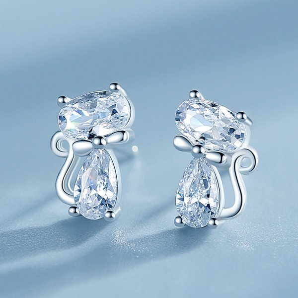 New Korea Sweet Cute Flower Crystal Temperament Geometric Shiny Zircon Earrings Statement Earrings for Women Girl Pendientes - Quid Mart