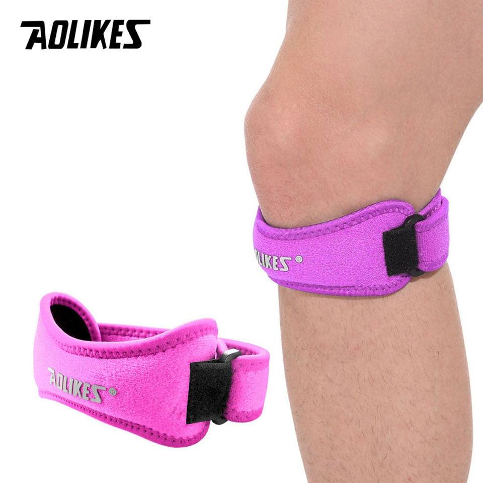 AOLIKES 1PCS Adjustable Knee Pad Knee Pain Relief Patella Stabilizer Brace Support for Hiking Soccer Basketball Running  Sport - Quid Mart