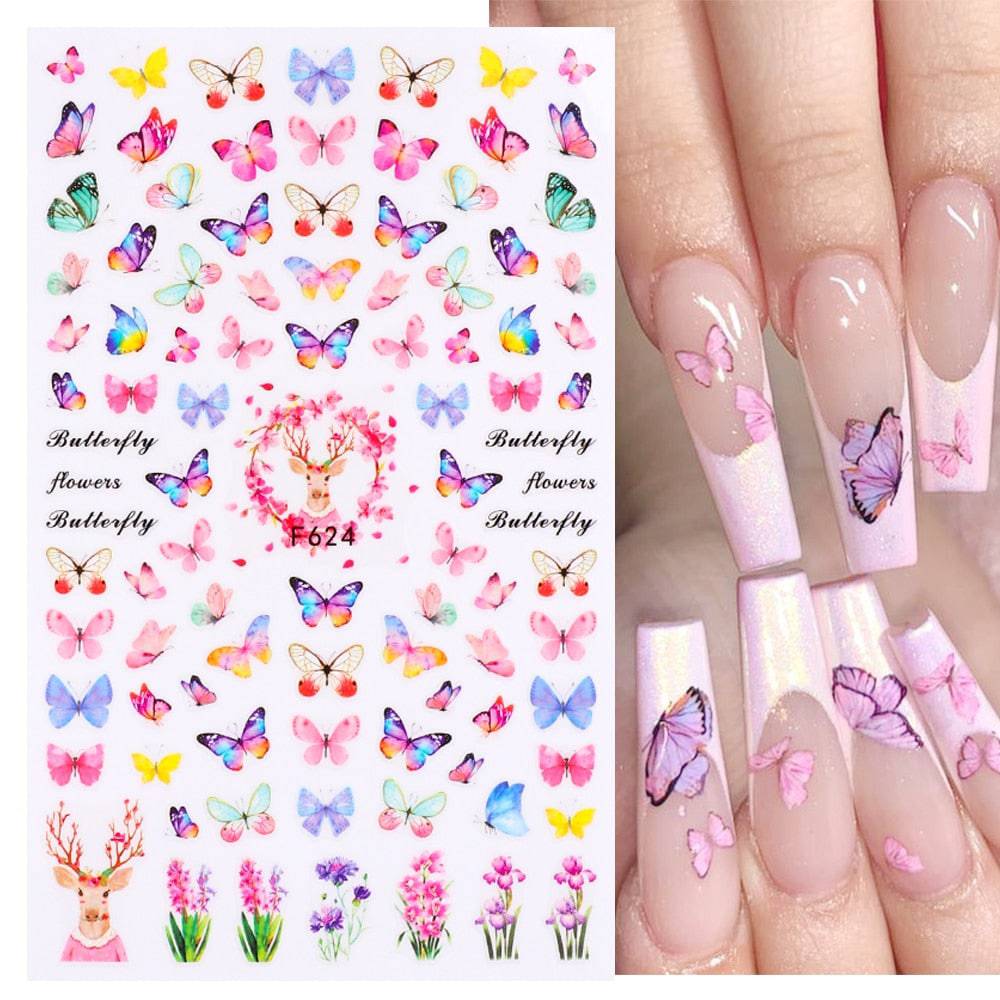 3D Valentine Sticker for Nails Cute Cartoon Lover Sliders for Nail Gang Girl DIY Design Decals Manicure Nail Art Decor GLF106 - Quid Mart