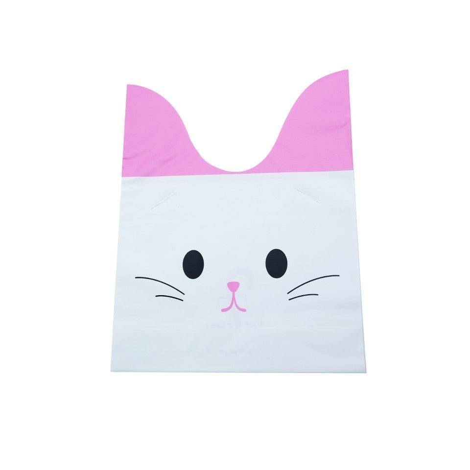10/50pcs/lot Cute Rabbit Ear Bags Cookie Plastic Bags&Candy Gift Bags For Biscuits Snack Baking Package And Event Party Supplies - Quid Mart