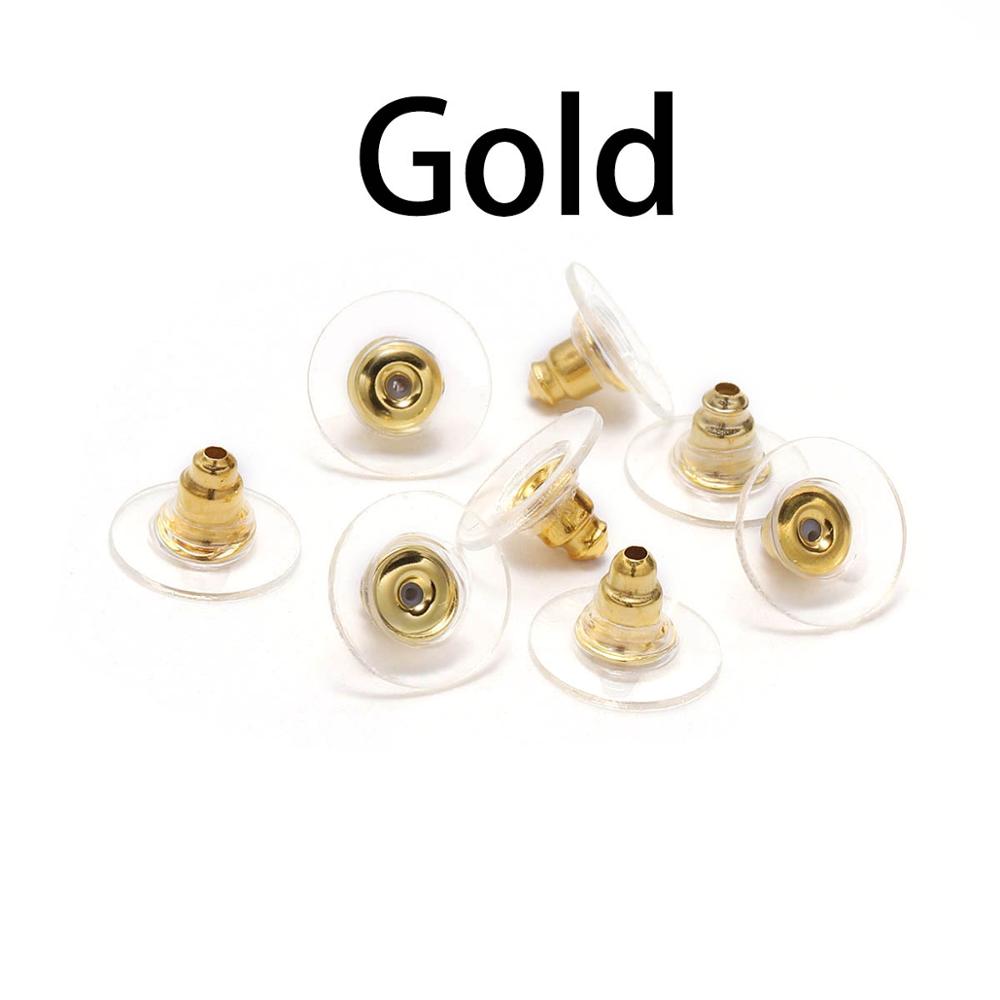 100-200pcs Rubber Earring Backs Stopper Earnuts Stud Earring Back Supplies For Jewelry DIY Jewelry Findings Making Accessories - Quid Mart