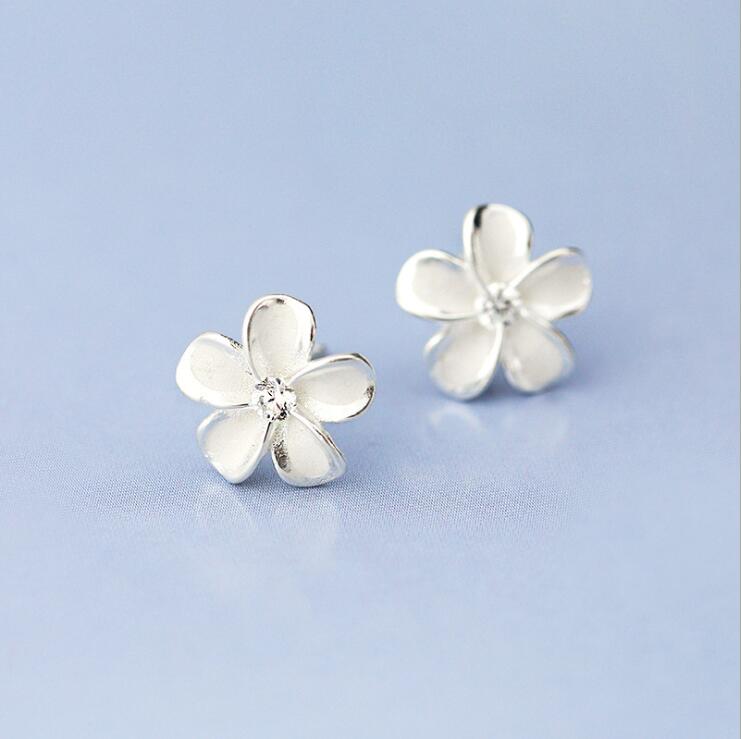 Fashion Earings Jewelry Silver Color Small Pearl Cat Stud Earrings for Women Girls Summer Daisy Flower Earring pendientes mujer - Quid Mart