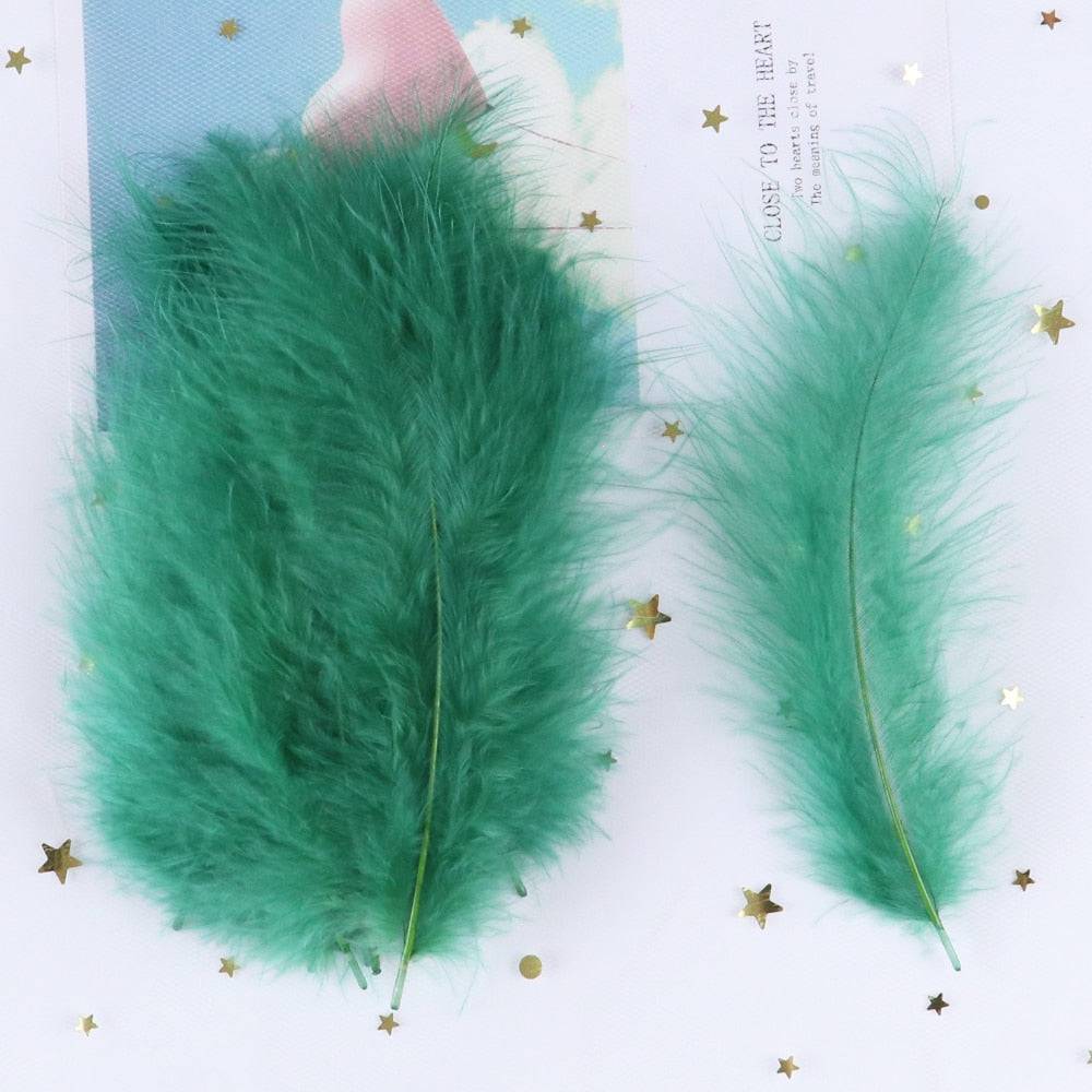 Fluffy Marabou Turkey Feather For Crafts 10-15cm Natural Plumas Jewelry Making Wedding Party Decorative Dream Catcher Feathers - Quid Mart