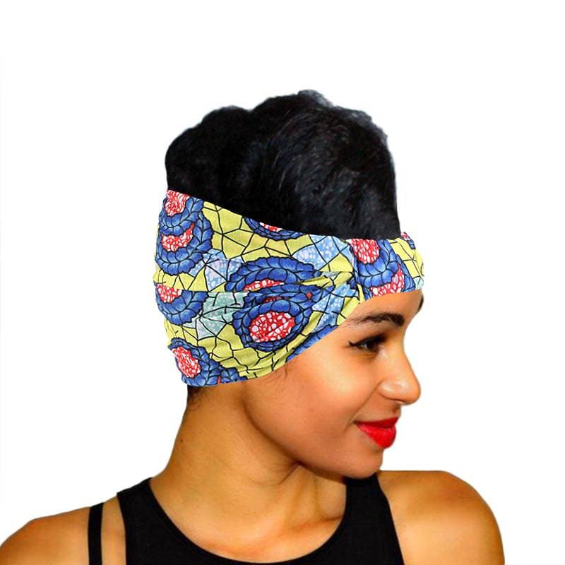 African Pattern Print Hairband: Twist Style Headwear for Women - Quid Mart