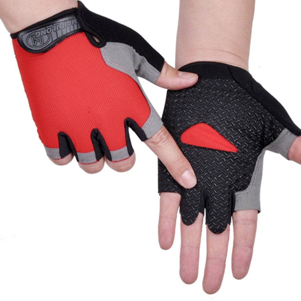 HOT Cycling Anti-slip Anti-sweat Men Women Half Finger Gloves Breathable Anti-shock Sports Gloves Bike Bicycle Glove - Quid Mart