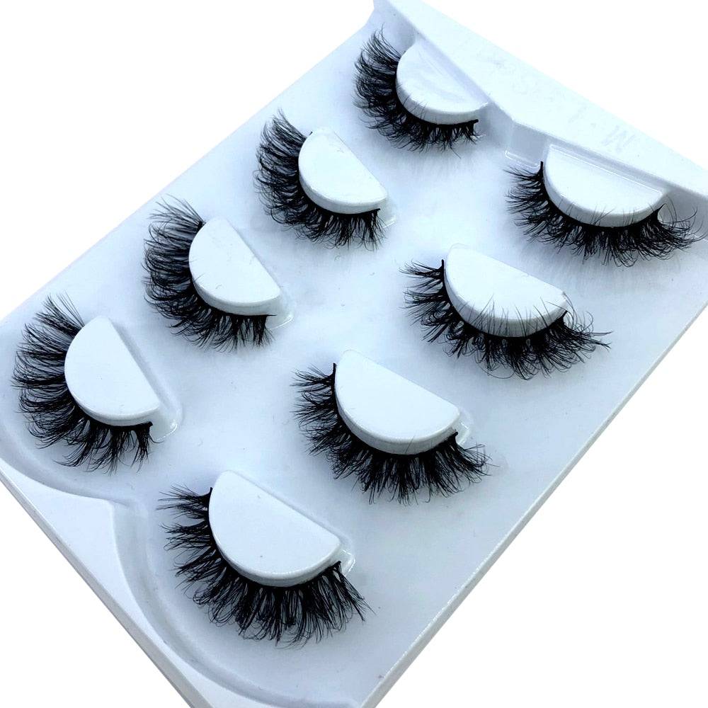 HBZGTLAD New 7/8 pairs 15-25mm natural 3D false eyelashes fake lashes makeup kit Mink Lashes extension mink eyelashes maquiagem - Quid Mart