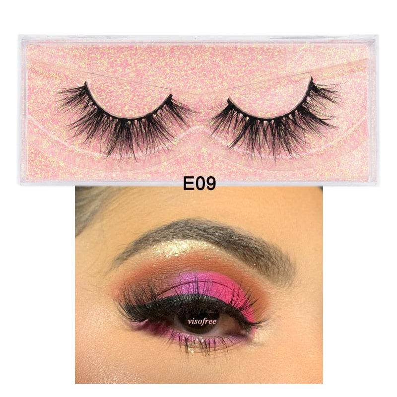 Visofree Mink Eyelashes 100% Cruelty free Handmade 3D Mink Lashes Full Strip Lashes Soft False Eyelashes Makeup  Lashes E11 - Quid Mart