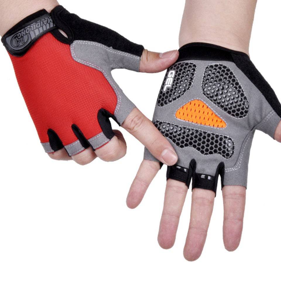 HOT Cycling Anti-slip Anti-sweat Men Women Half Finger Gloves Breathable Anti-shock Sports Gloves Bike Bicycle Glove - Quid Mart