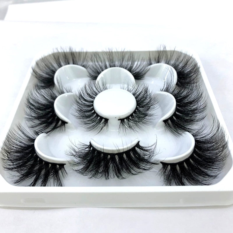 2023 New 5 pairs natural false eyelashes fake lashes long makeup 3d mink lashes eyelash extension mink eyelashes short eyelashes - Quid Mart