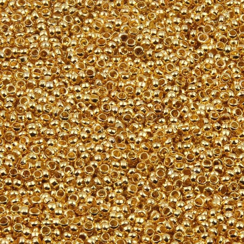 500pcs Gold Ball Crimp End Beads - DIY Jewelry Findings - Quid Mart