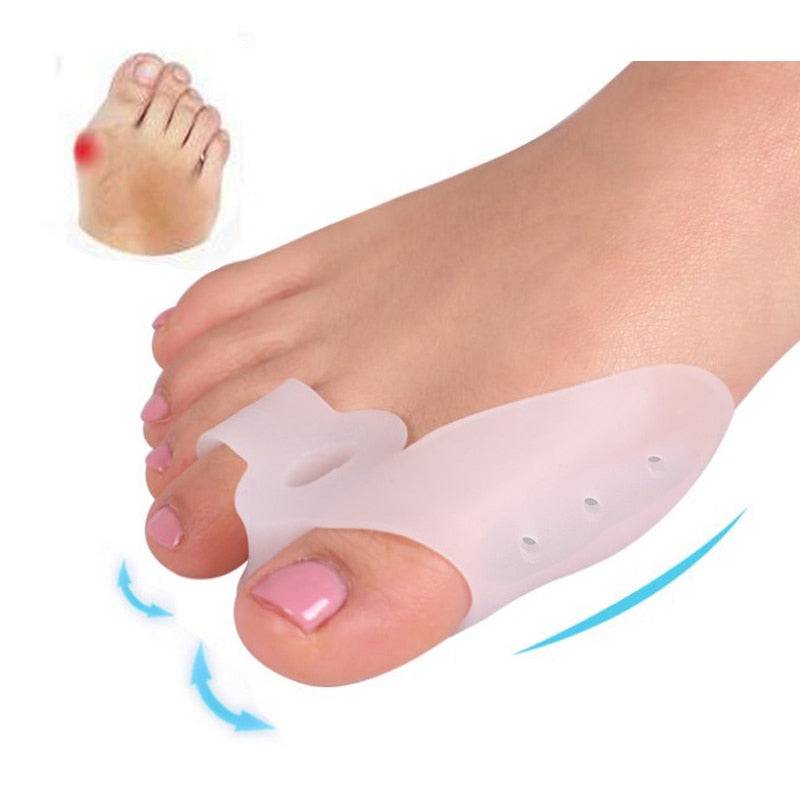 2Pcs=1Pair Silicone Toes Separator Bunion Bone Ectropion Adjuster Toes Outer Appliance Foot Care Tools Hallux Valgus Corrector - Quid Mart